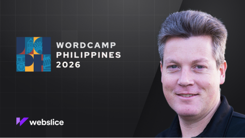 A photo of Nathan on the right, with the WordCamp Philippines 2026 logo on the left.